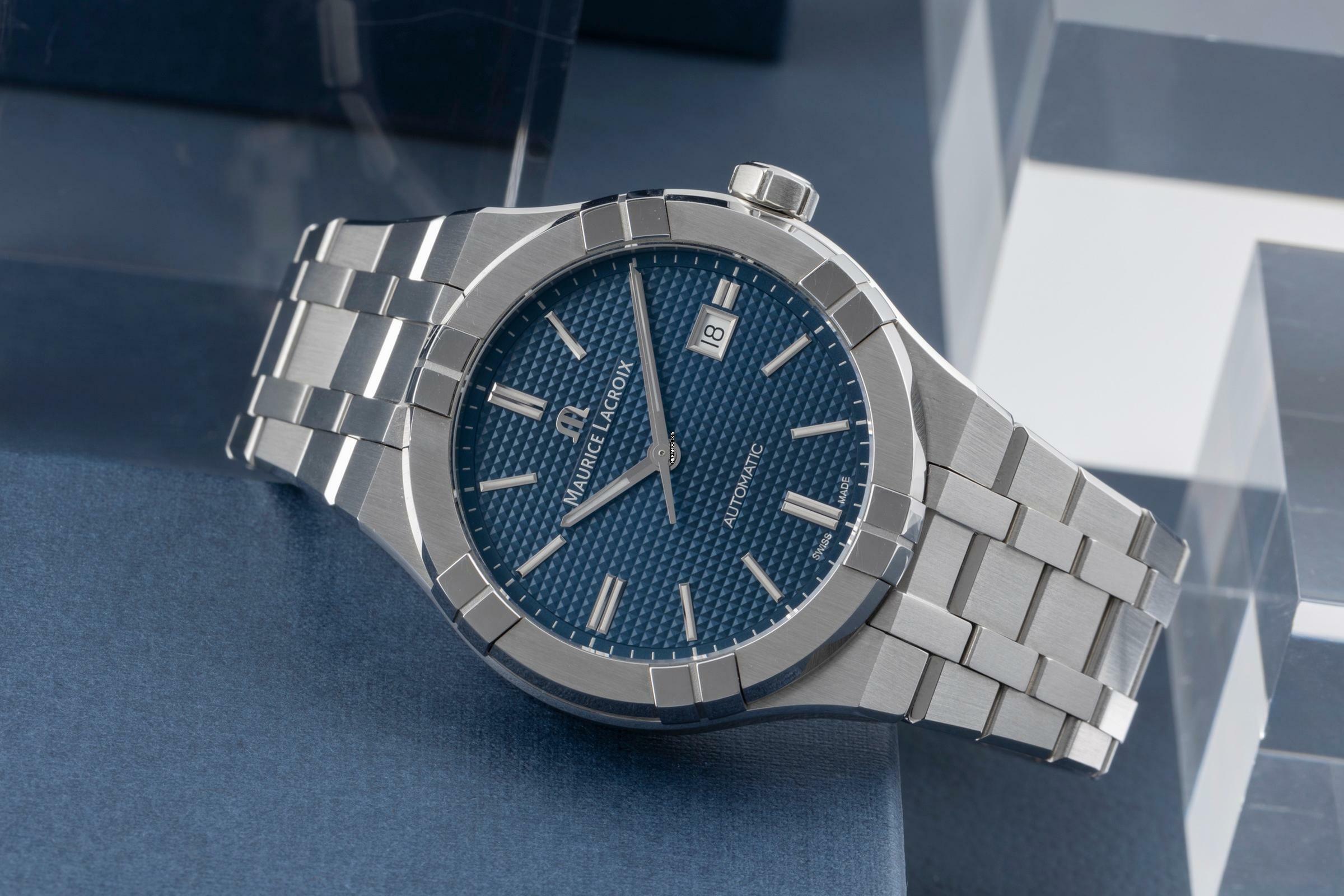 Thumbnail von Maurice Lacroix AIKON Stahl Automatik Herrenuhr Ref. AI6008-SS002-430 B&P 2018