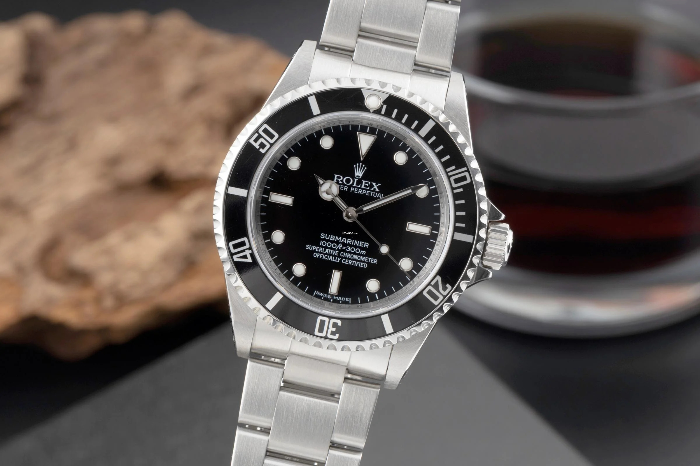  Rolex Submariner (No Date) Oyster Edelstahl Automatik Herrenuhr Ref. 14060 B&P 