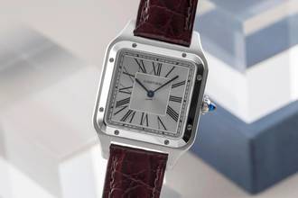 Thumbnail von Cartier Santos Dumont Edelstahl Herrenuhr Ref. WSSA0022 Box & Papiere