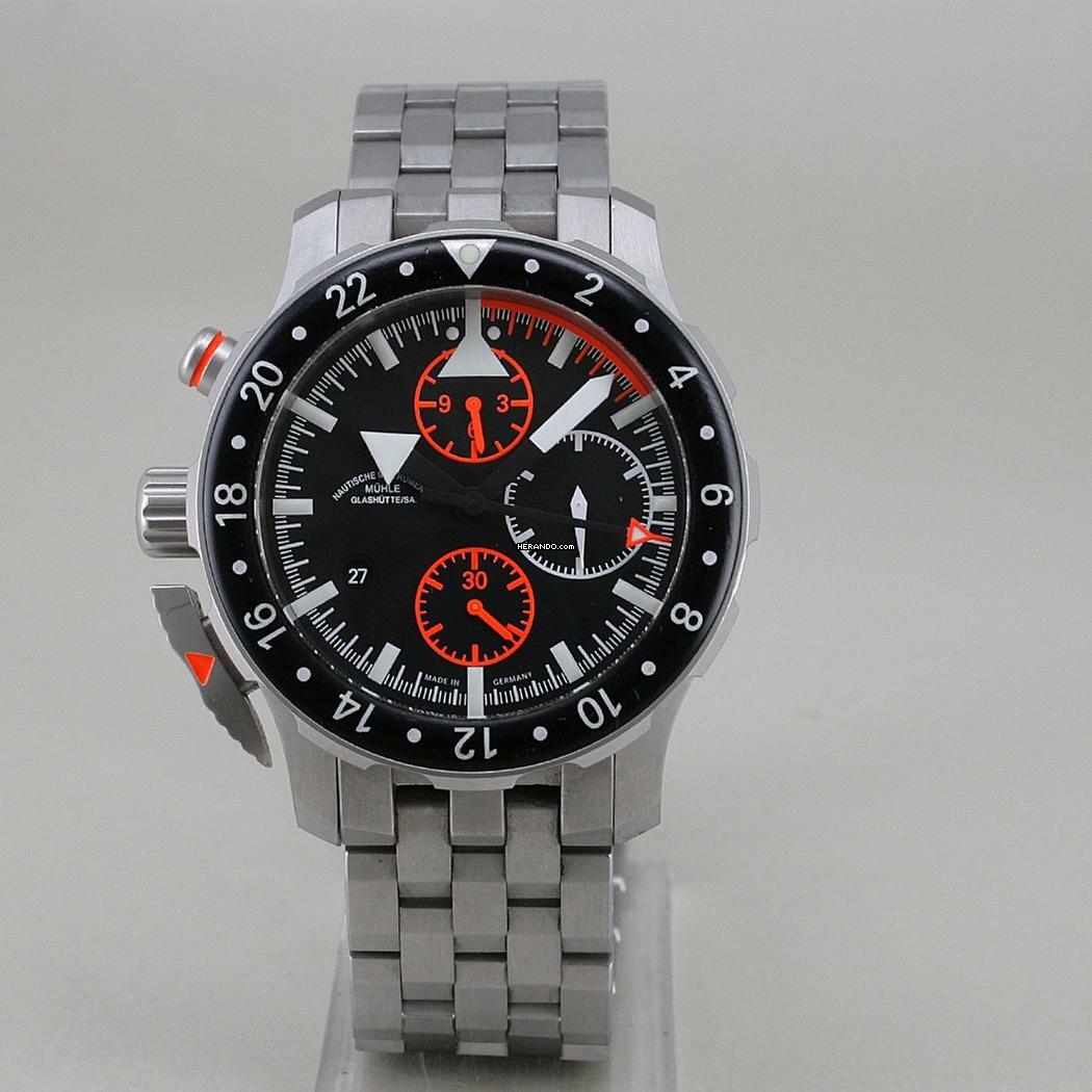 Thumbnail von Mühle Glashütte S.A.R. Flieger-Chronograph Automatik Ø 45 mm Edelstahl Full Set Top Zustand