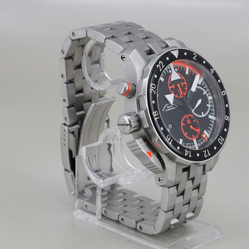 Thumbnail von Mühle Glashütte S.A.R. Flieger-Chronograph Automatik Ø 45 mm Edelstahl Full Set Top Zustand