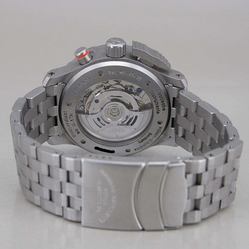Thumbnail von Mühle Glashütte S.A.R. Flieger-Chronograph Automatik Ø 45 mm Edelstahl Full Set Top Zustand