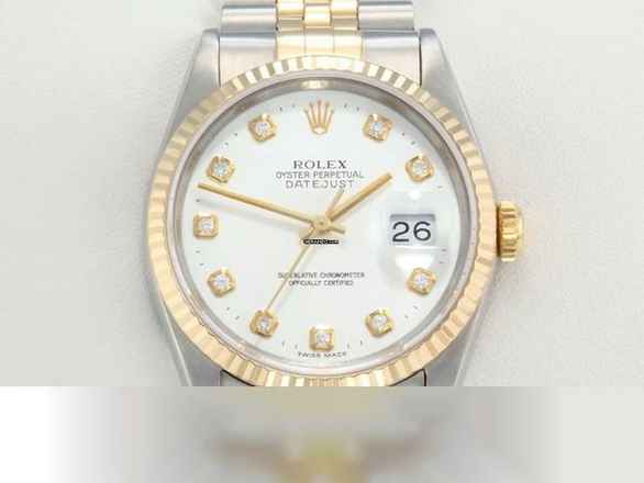  Rolex Datejust 36 36mm 16233 2003 Diamanten Stahl Gelbgold 750 Automatik Gold 