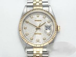 Thumbnail von Rolex Datejust 36 36mm 16233 2001 Diamanten Stahl Gelbgold 750 Automatik Gold