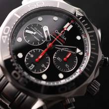 Thumbnail von Omega Seamaster Diver 300 M Chrono Steel Black Dial