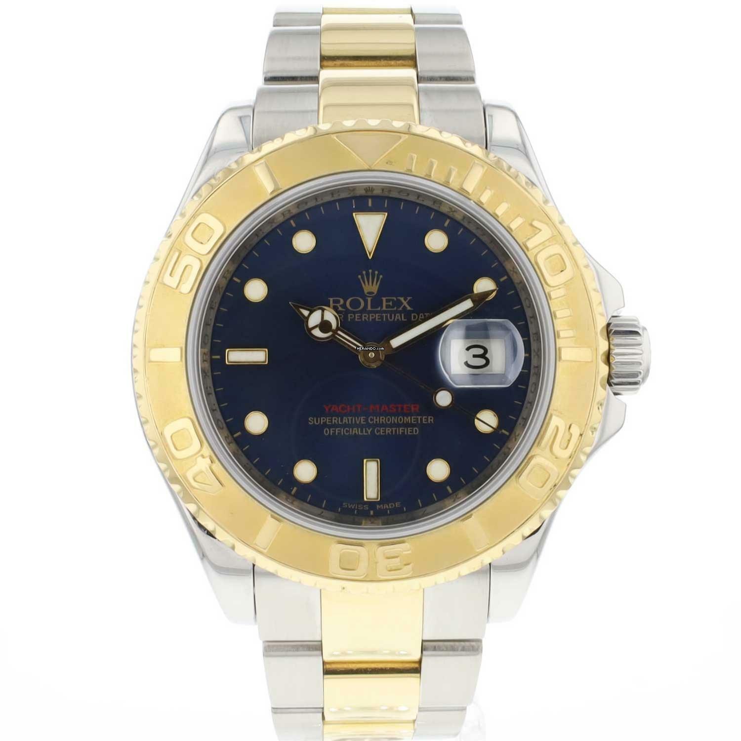  Rolex Yacht-Master 40 Steel/Gold Blue Dial 
