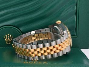 Thumbnail von Rolex Datejust 36 116233 Gold Dial With Big Diamonds - Full Set 36mm