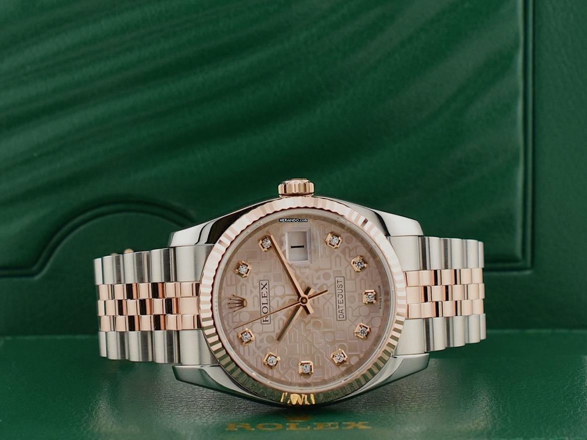 Rolex Datejust 36 Stainless Steel - Rose Gold Jubilee Diamond Dial