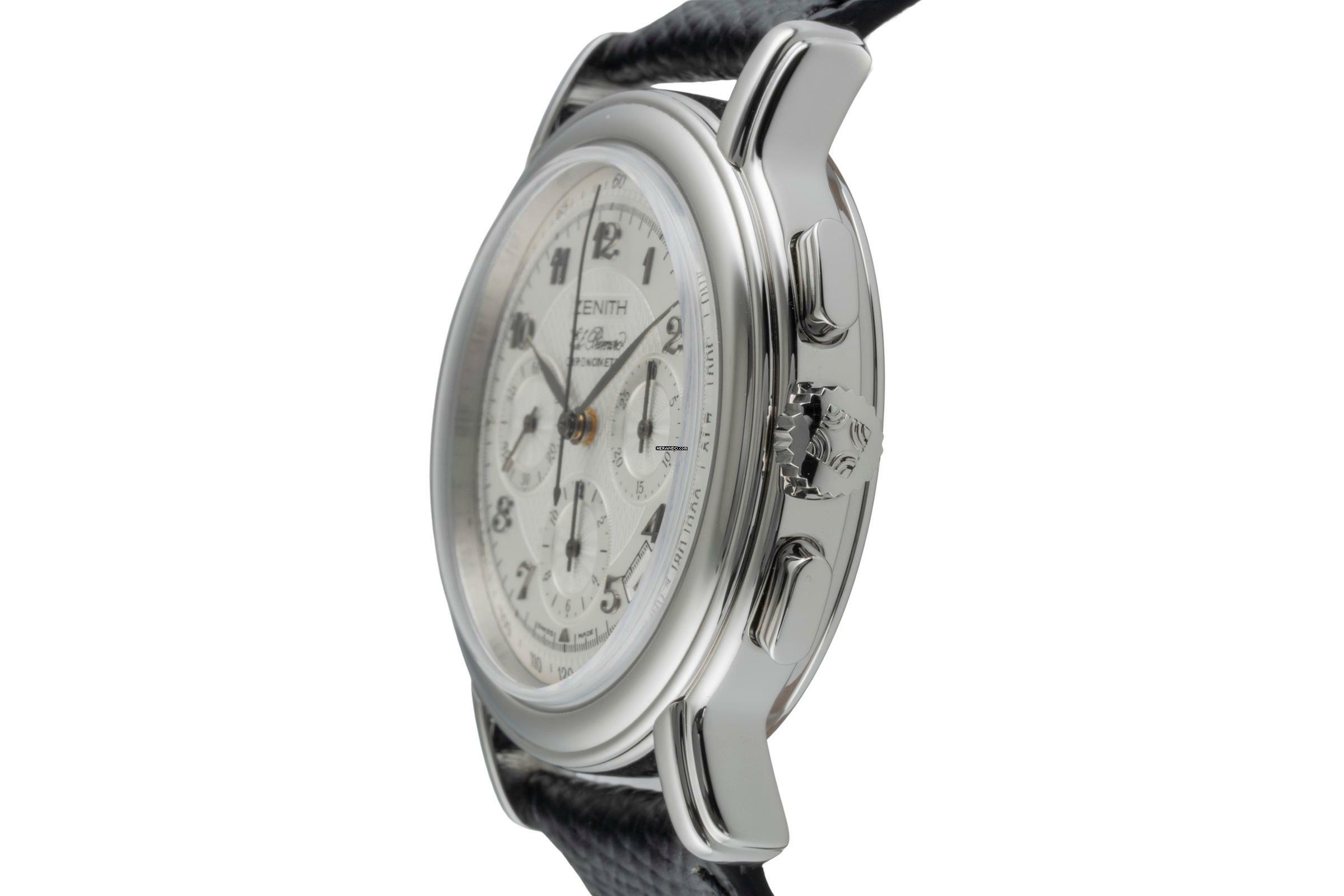 Thumbnail von Zenith El Primero Chronograph Stahl Automatik Herrenuhr Ref. 14/01.0240.400