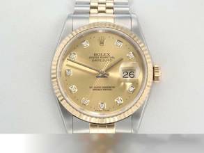 Thumbnail von Rolex Datejust 36 36mm 16233 1997 Stahl Gelbgold 750 Diamanten Automatik Stainless Steel 18kt Yellow Gold Jubilé-band Chronometer Oyster