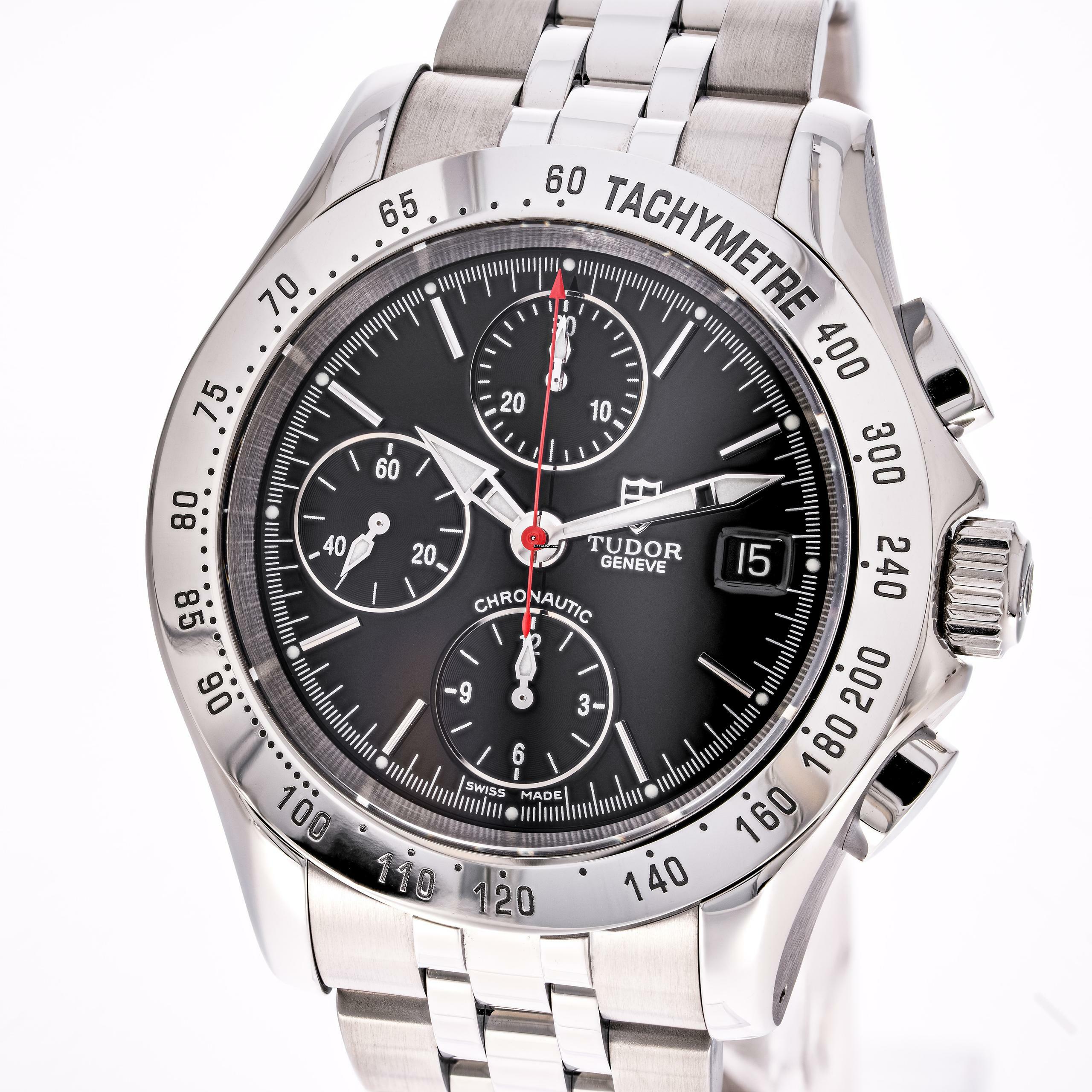 Tudor Chronautic Black 41 – 79380 – like NEW – 2004 Full Set