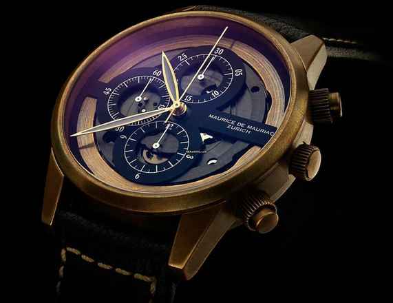  Maurice de Mauriac CHRONO MODERN SKELETON BRONZE 