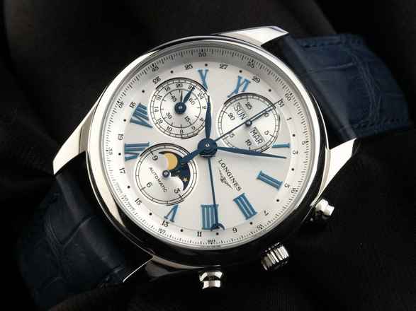  Longines Master Collection Chrono Mondphase Ref.L2.673.4.71.2 2025 Full Set Ungetragen 