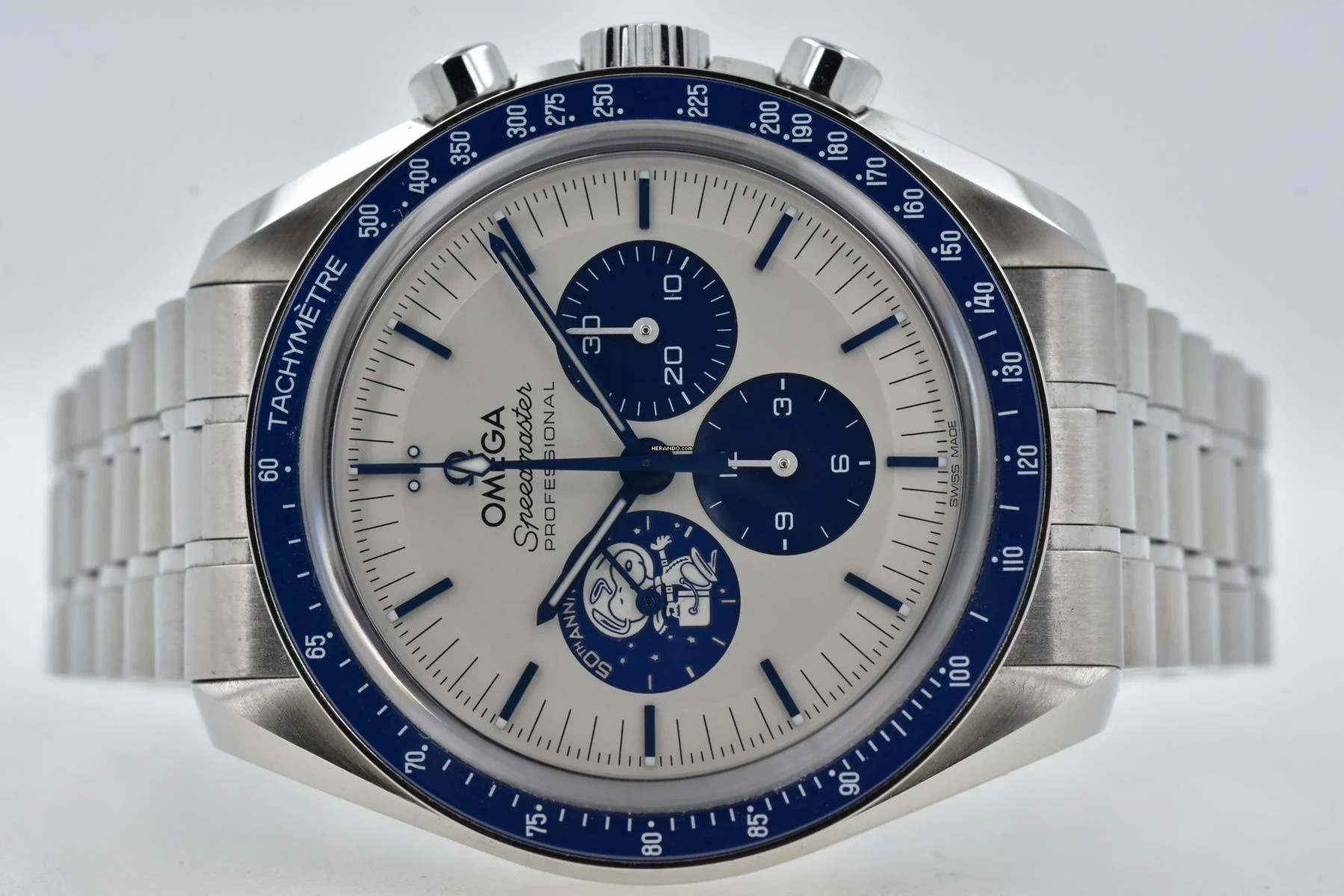 Omega Speedmaster Professional Moonwatch Silver Snoopy Award 50th Anniversary 31032425002001 