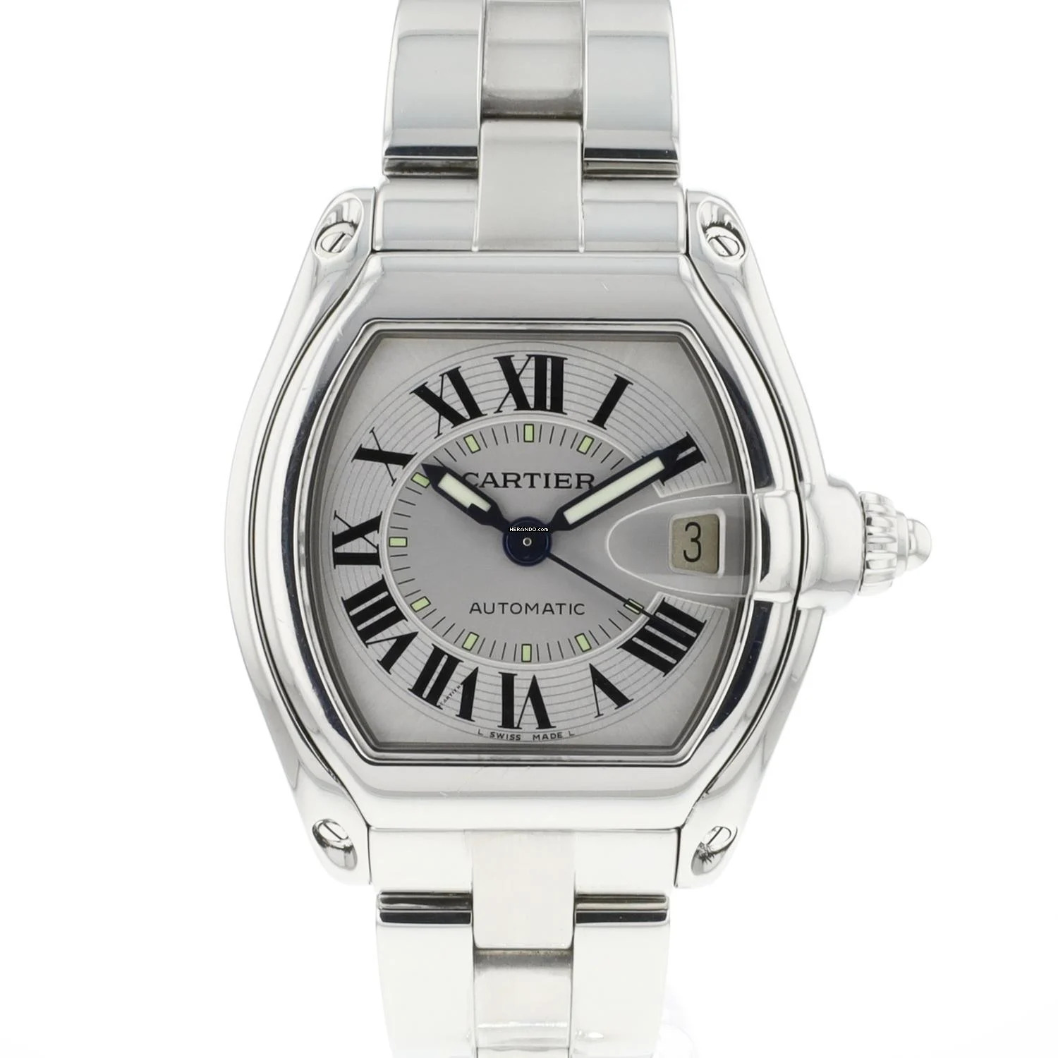  Cartier Roadster Automatic Silver 