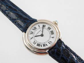 Thumbnail von Cartier 18 Karat Weißgold Ellipse Paris Dial Handaufzug Damenuhr 26 mm 18 Karat Weißgold super selten !
