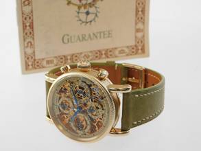 Thumbnail von Chronoswiss Opus Skeleton massiv 18 Karat Gelbgold mit allen Papieren wie Neu Selten Skeletiert original Papiere