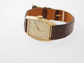 Thumbnail von Patek Philippe Gondolo massiv 18 Karat Gelbgold im Top Zustand 27 x 38mm Handaufzug Herrenuhr mit original Schließe