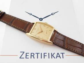 Thumbnail von Patek Philippe Gondolo massiv 18 Karat Gelbgold im Top Zustand 27 x 38mm Handaufzug Herrenuhr mit original Schließe