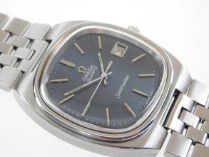 Thumbnail von Omega Seamaster Herrenuhr mit Stahlband schwarzes Zifferblatt von 1977 seltene Seamaster mit dem original Stahlband volle Länge