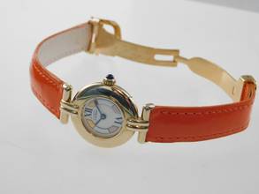 Thumbnail von Cartier Tank Vermeil Le Must Colisee Vermeil im Neu Zustand mit original Band und Schließe neues original Cartier Band und original Falschließe