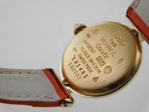 Thumbnail von Cartier Tank Vermeil Le Must Colisee Vermeil im Neu Zustand mit original Band und Schließe neues original Cartier Band und original Falschließe