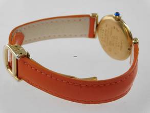 Thumbnail von Cartier Tank Vermeil Le Must Colisee Vermeil im Neu Zustand mit original Band und Schließe neues original Cartier Band und original Falschließe