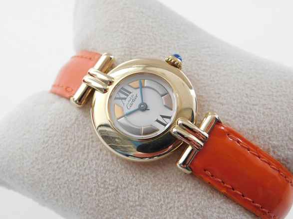  Cartier Tank Vermeil Le Must Colisee Vermeil im Neu Zustand mit original Band und Schließe neues original Cartier Band und original Falschließe 