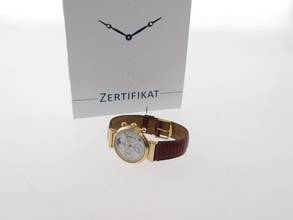 Thumbnail von IWC Da Vinci Chronograph Chrono Mondphase 3736 massiv 18 Kt Gelbgold mit massiv 18 Kt Gelbgold Schließe massiv 18 Kt Gelbgold mit original Krokoband und Schließe