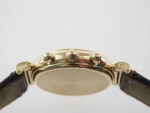 Thumbnail von IWC Da Vinci Chronograph Chrono Mondphase 3736 massiv 18 Kt Gelbgold mit massiv 18 Kt Gelbgold Schließe massiv 18 Kt Gelbgold mit original Krokoband und Schließe