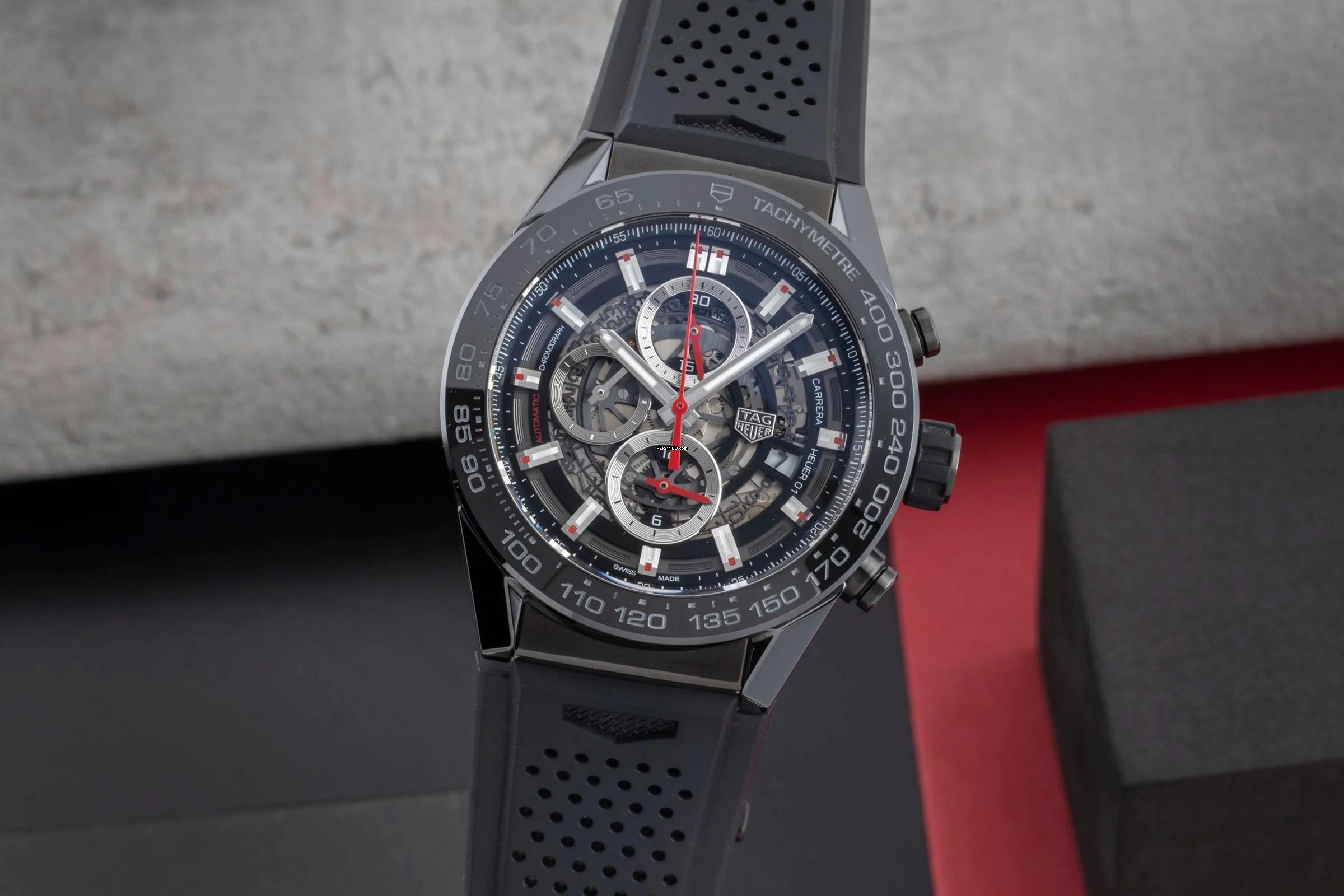 TAG Heuer Carrera Calibre HEUER 01 Chronograph Keramik / Stahl Automatik Ref. CAR2A90.FT6071 B&P