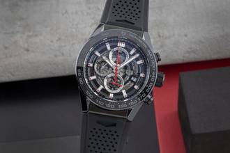 Thumbnail von TAG Heuer Carrera Calibre HEUER 01 Chronograph Keramik / Stahl Automatik Ref. CAR2A90.FT6071 B&P