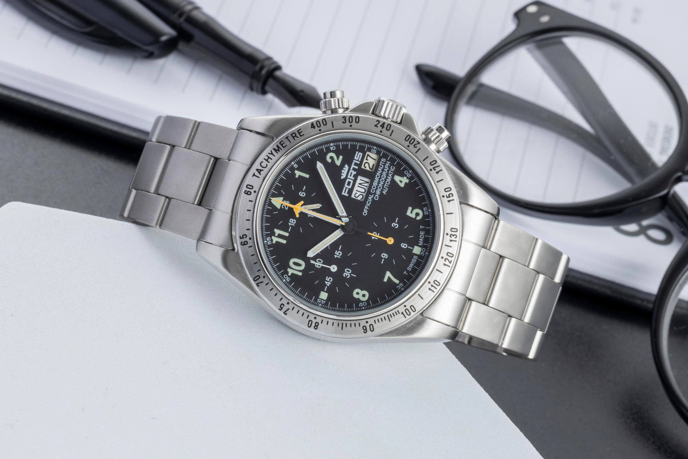Thumbnail von Fortis Cosmonauts Chronograph Lemania 5100 Stahl Herrenuhr Ref. 602.10.142 B&P