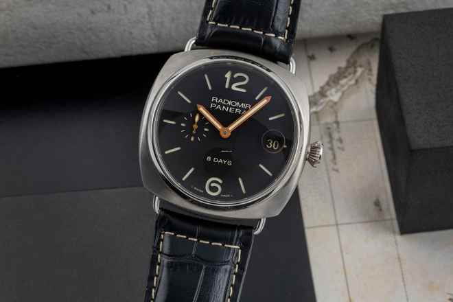  Panerai Radiomir 8 Days Titan Handaufzug Herrenuhr Ref. PAM00346 B&P 2014 