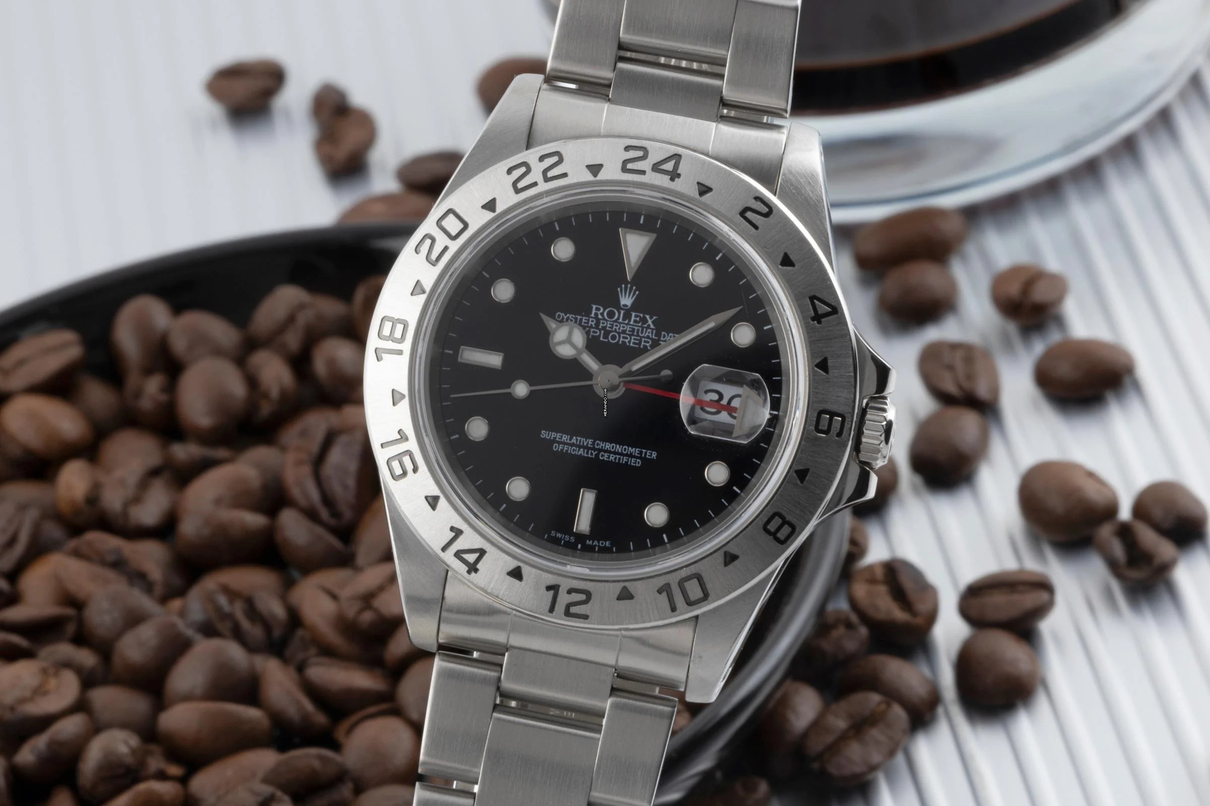  Rolex Explorer II Black Dial Edelstahl Automatik Herrenuhr Ref. 16570 A-Serie 