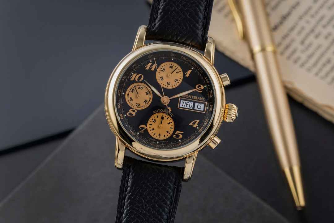  Montblanc Star Meisterstück Chronograph 18k (0,750) Gold Automatik Herren Ref. 7000 