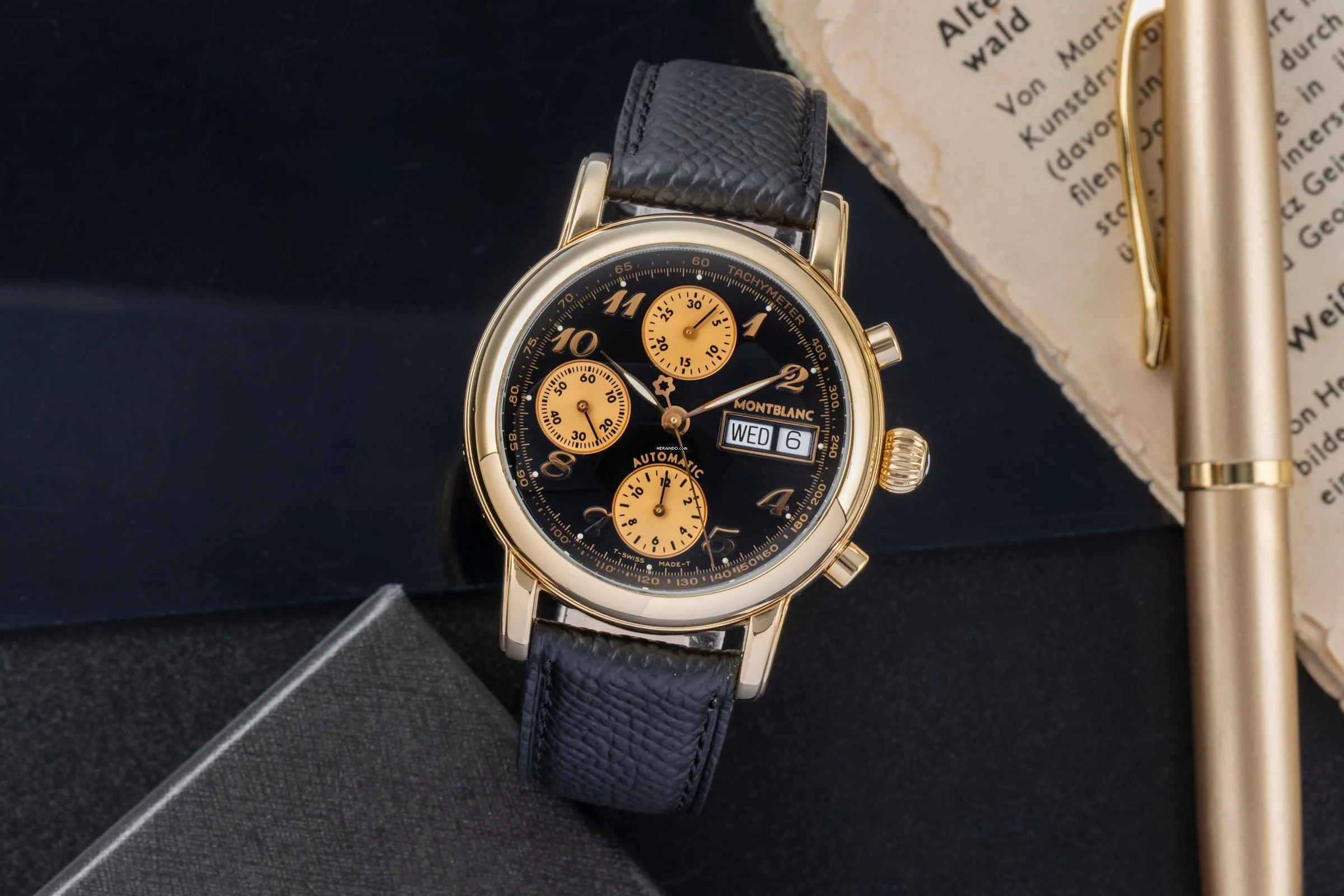 Thumbnail von Montblanc Star Meisterstück Chronograph 18k (0,750) Gold Automatik Herren Ref. 7000