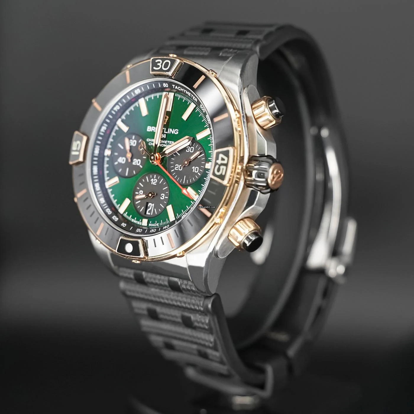 Thumbnail von Breitling Chronomat 44 Green Dial FULLSET