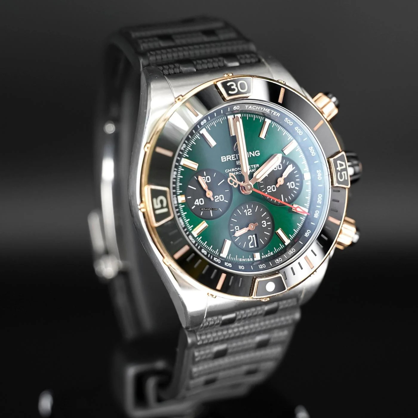 Thumbnail von Breitling Chronomat 44 Green Dial FULLSET