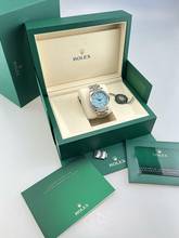 Thumbnail von Rolex Oyster Perpetual 36 Zifferblatt türkis blau Tiffany dial Index Oysterarmband Full Set EK 10/2025 deutsche Auslieferung