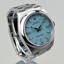 Thumbnail von Rolex Oyster Perpetual 36 Zifferblatt türkis blau Tiffany dial Index Oysterarmband Full Set EK 10/2025 deutsche Auslieferung