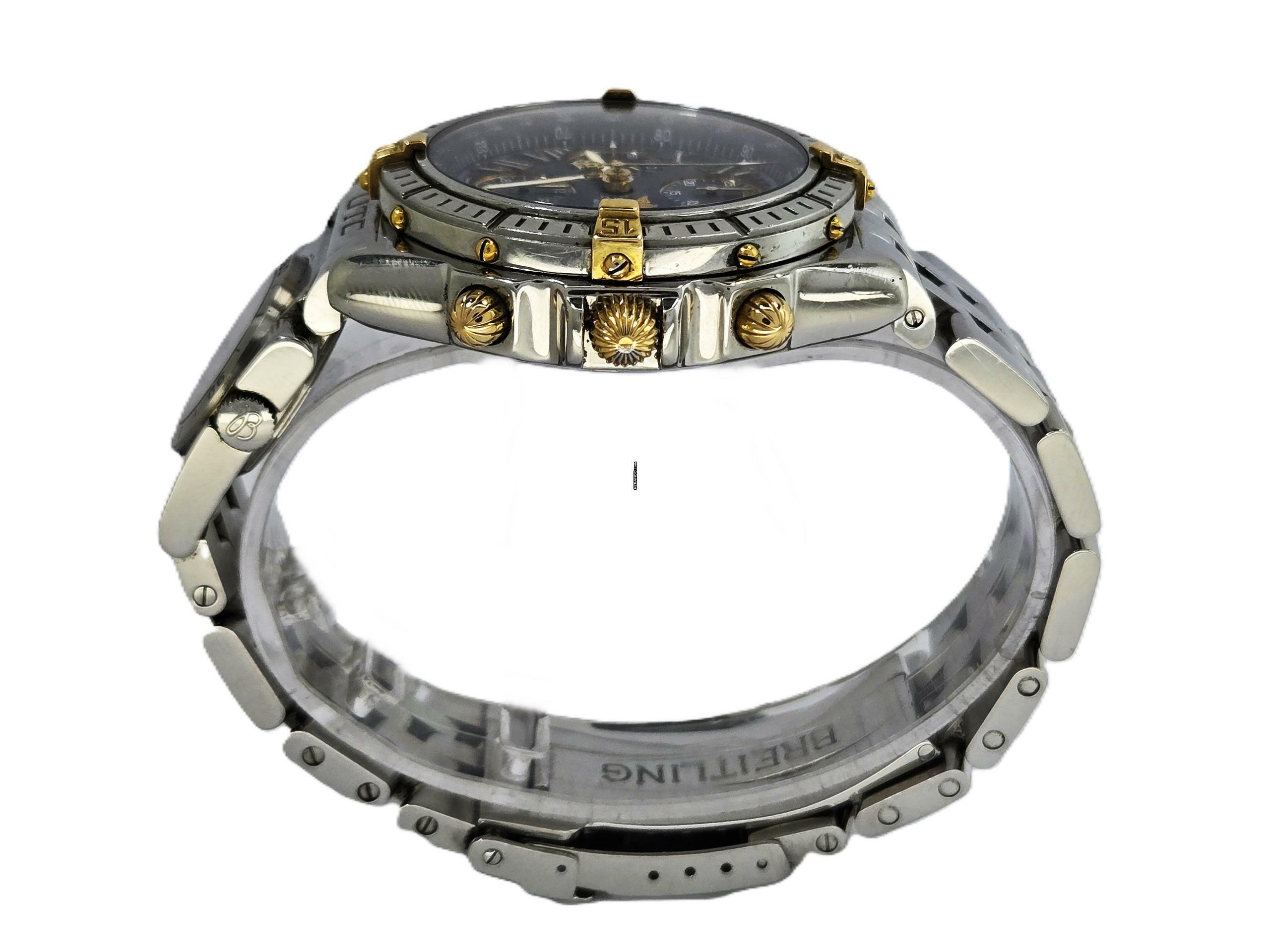 Thumbnail von Breitling Crosswind Chronograph rare blue UTC Pilot B&P