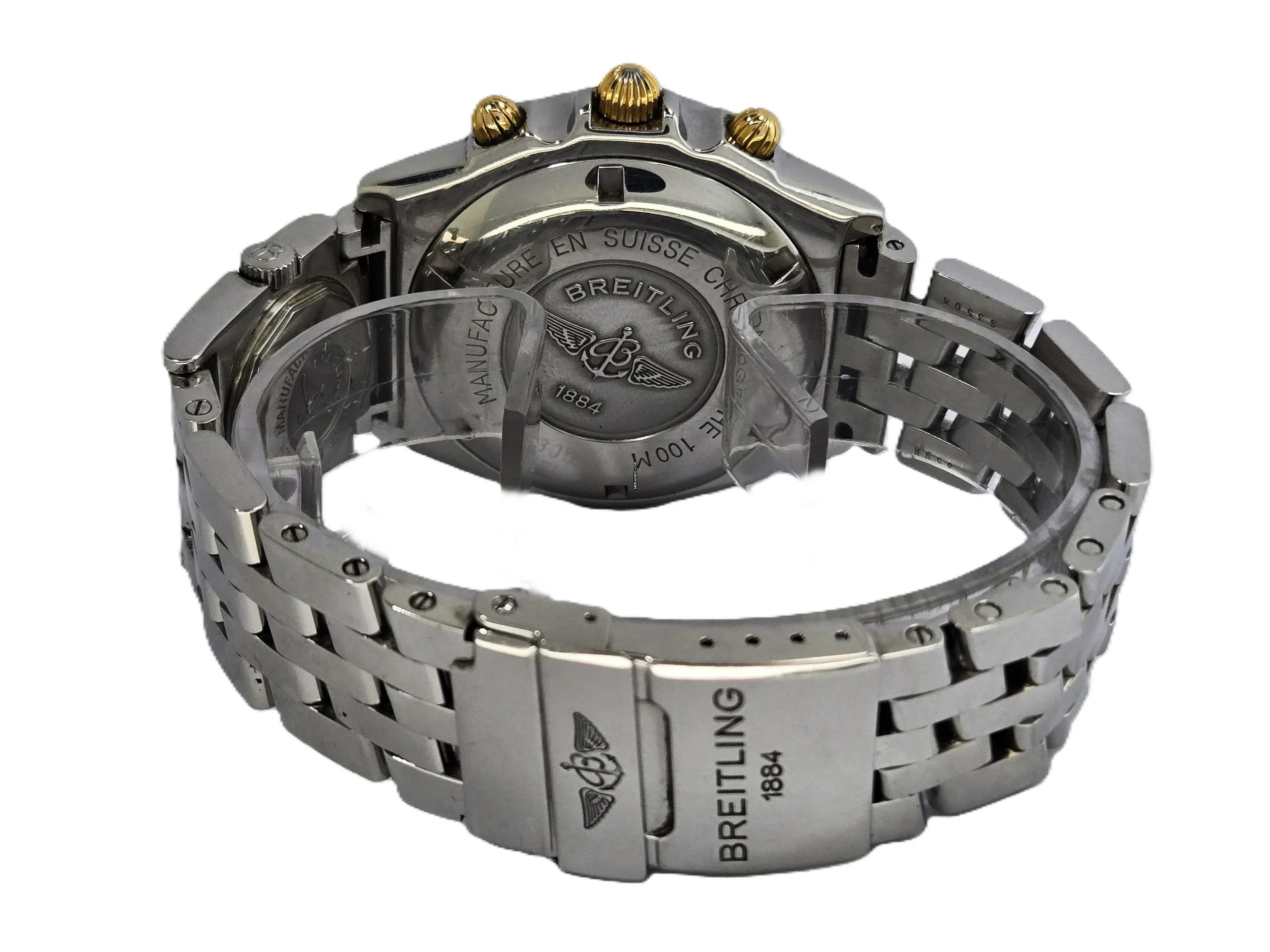 Thumbnail von Breitling Crosswind Chronograph rare blue UTC Pilot B&P