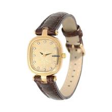 Thumbnail von Damenarmbanduhr mit Faberge Wappen Gravur und Brillant Index Quarz aus 585 Gelbgold mit Gebrauchsspuren