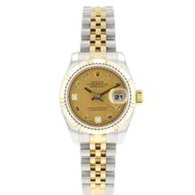 Thumbnail von Rolex Lady-Datejust 26 Jubilee Fluted Steel/Gold Arabic Gold Dust Diamond Dial
