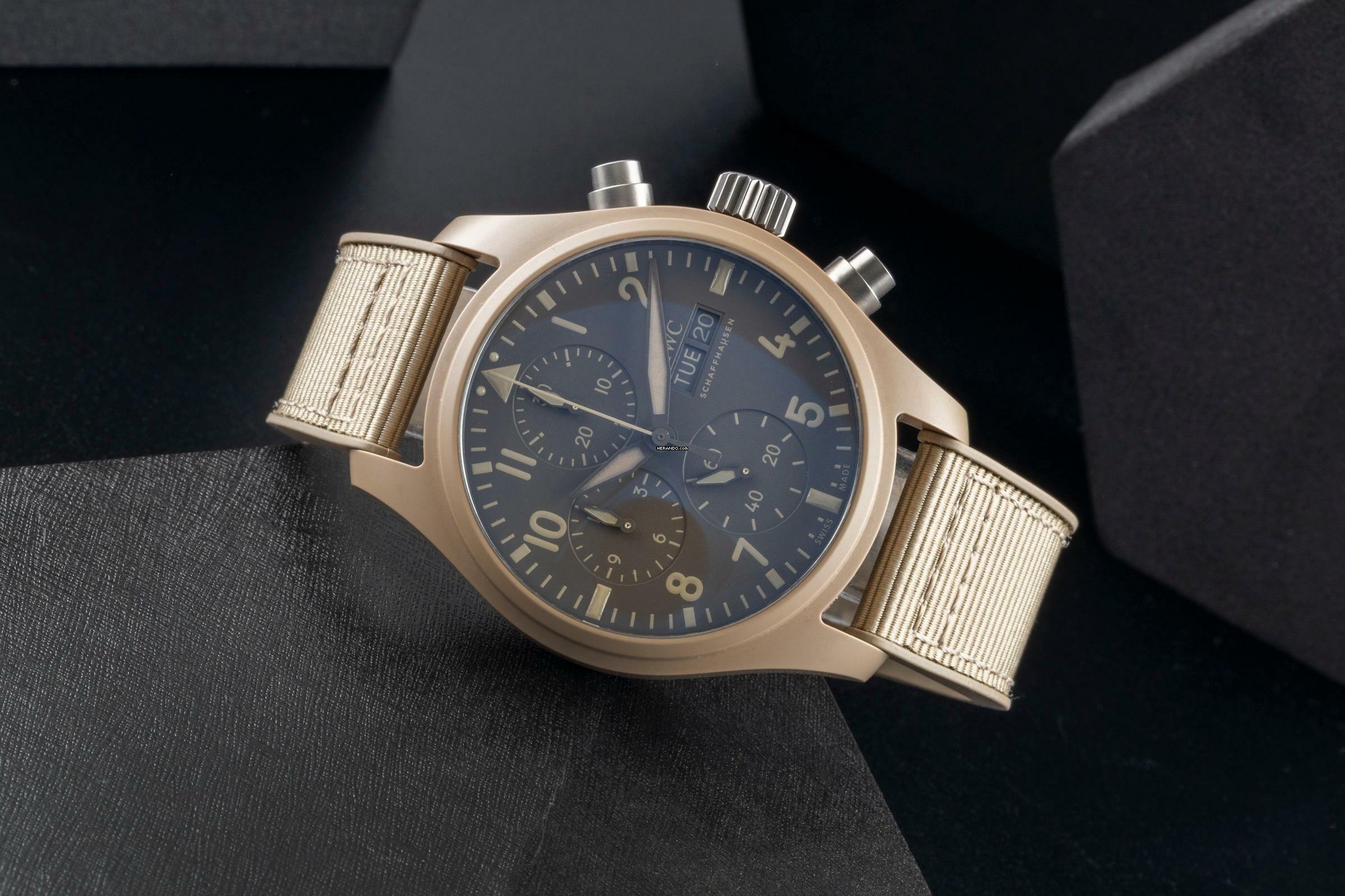 Thumbnail von IWC Fliegeruhr Chronograph Top Gun Pilots Watch Chronograph 41 TOP GUN Mojave Desert Ref. IW389402 Papiere