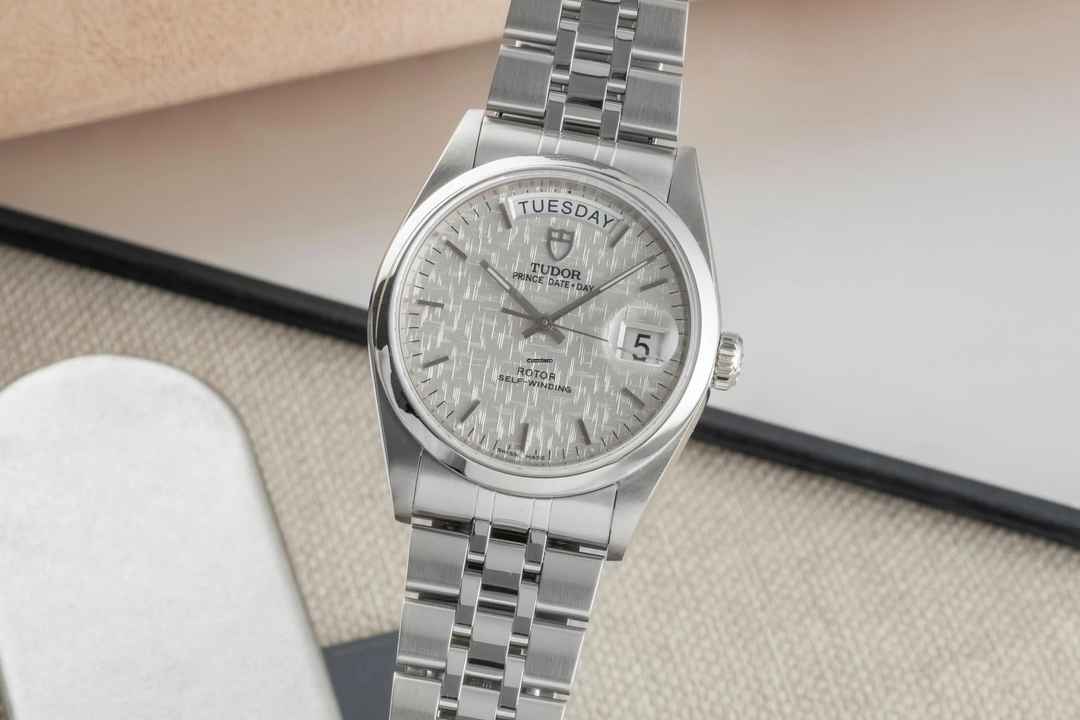  Tudor Prince Date Day Linen Dial Edelstahl Automatik Herrenuhr Ref. 76200 