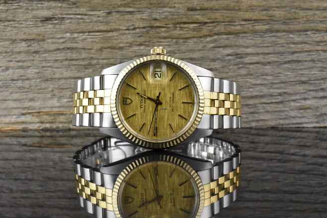  Tudor Prince Oysterdate 75203 by Rolex Automatic Gold Linen Dial Tritium 1983 