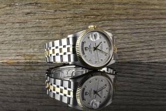 Thumbnail von Tudor Prince Date Day 76213 Silver Linen Diamond Dial Automatik