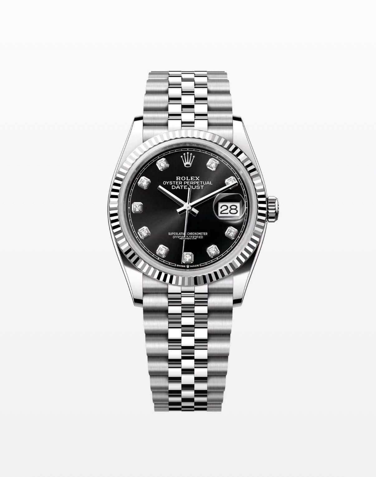  Rolex Datejust 36 Jubilee - Black Diamond - New - Fullset - 11/2025 